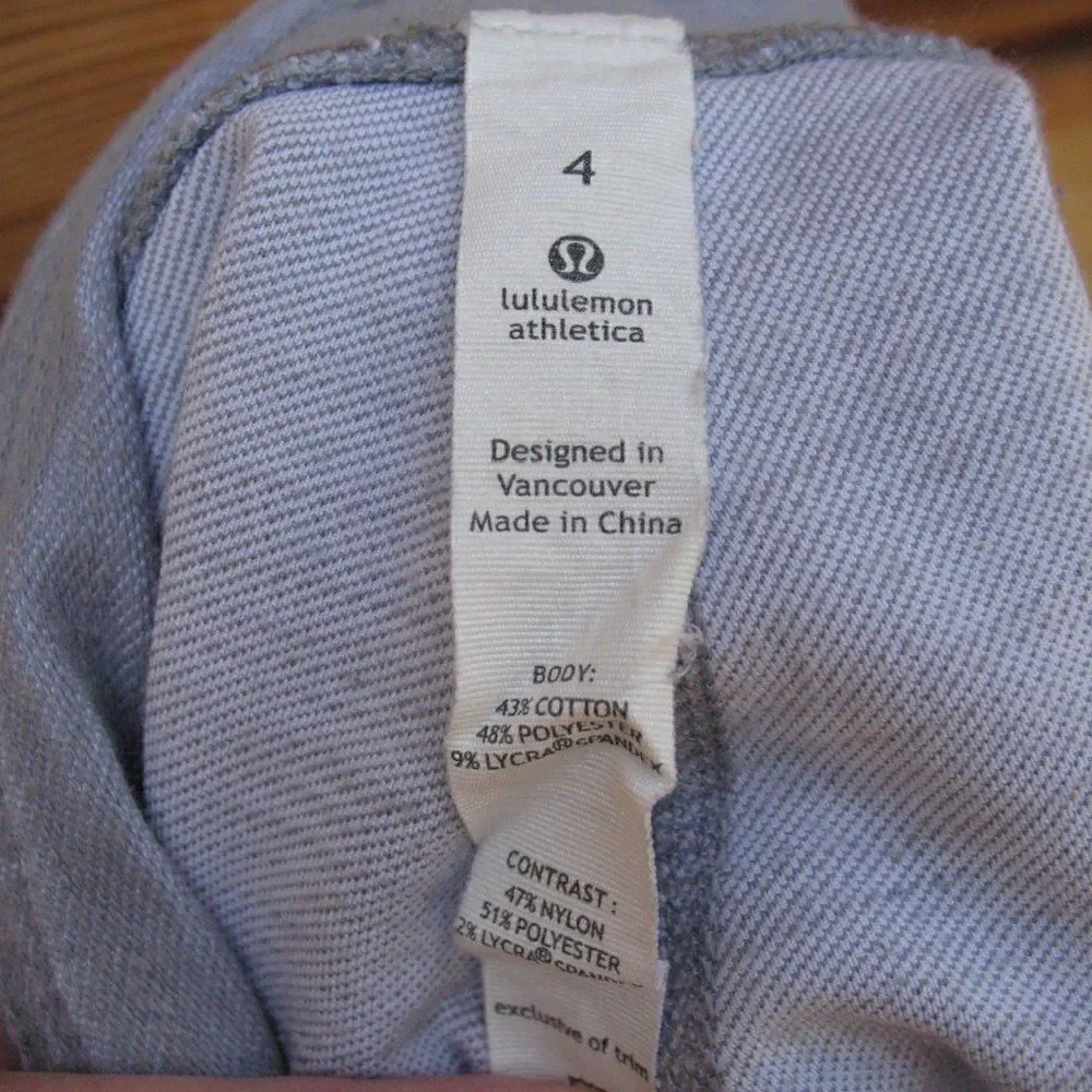 Lululemon Yin To You Crop Pants Leggings Fossil Slub 23